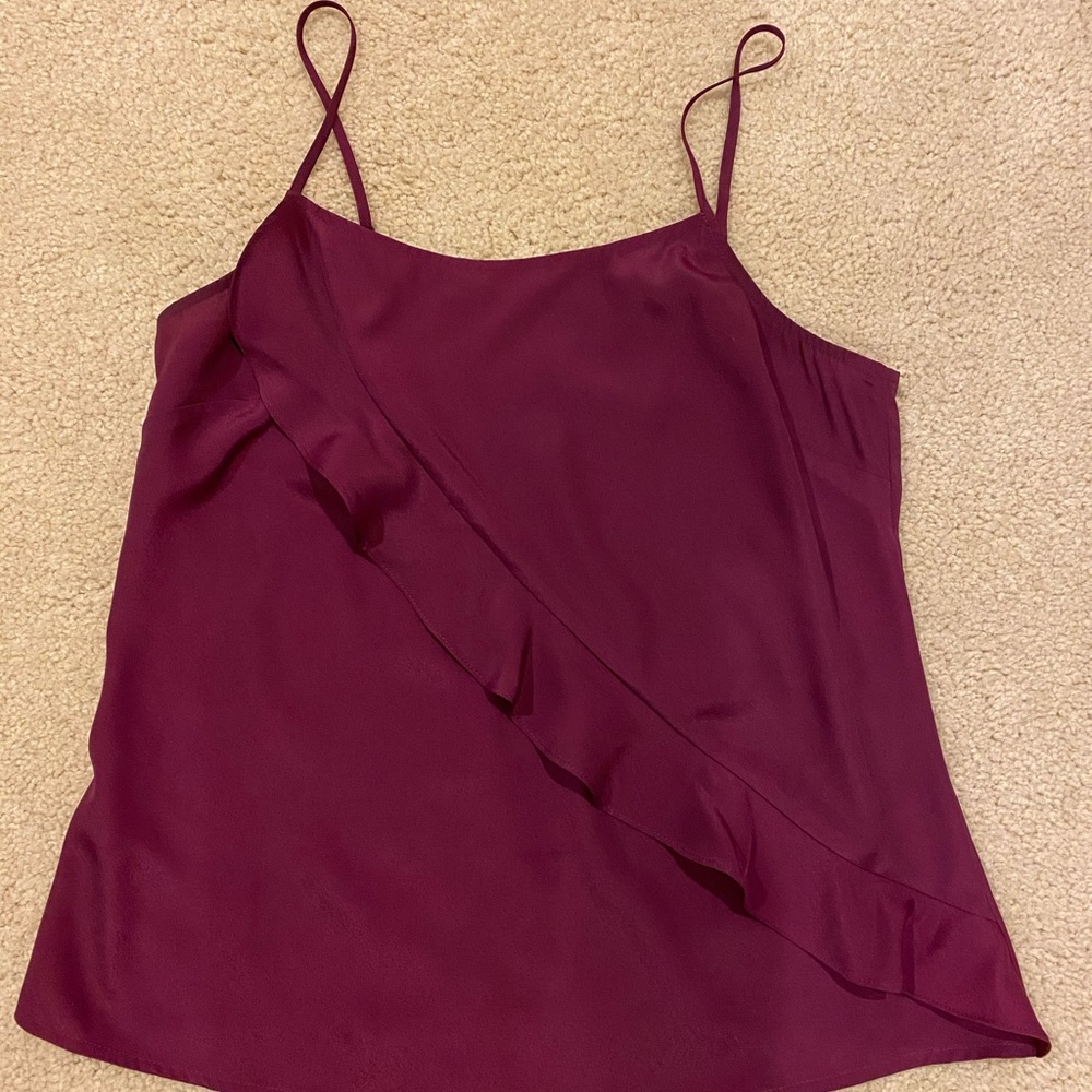 J. Crew Purple Silk Tank Top